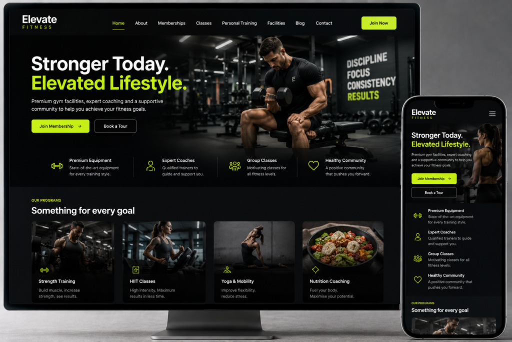 Gym website