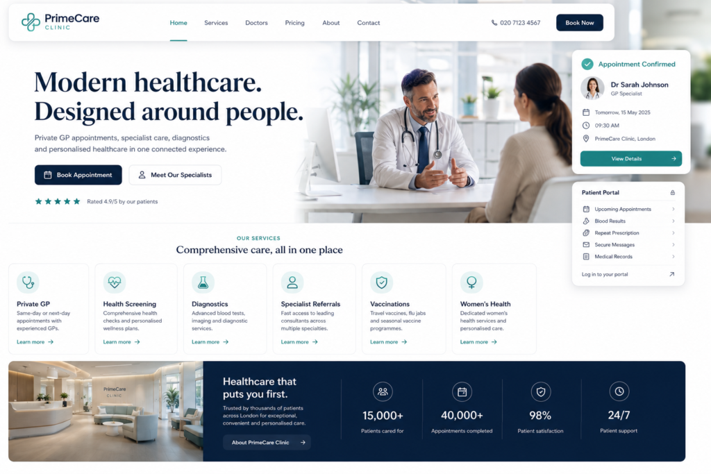 Private clinic website