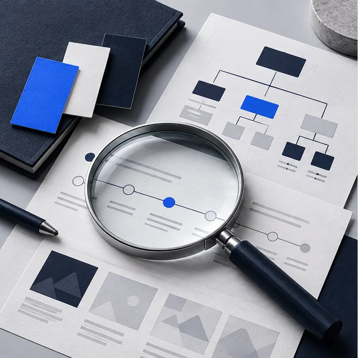 Illustrative research, customer-journey planning and digital strategy artefacts